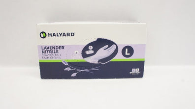 Halyard 52819 Lavender Nitrile Powder-Free Exam Gloves L - Box of 250 (x)